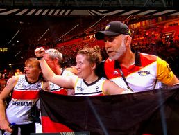 Wieder gab es Grund zum Jubel im deutschen Team: Dieses Mal wurden die Bronzemedaillen von Julia Eyrich und Moritz Meinecke gefeiert. Foto: DBwV/Philipp Kohlhöfer