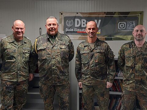 DBwV-AP der 15. Rotation eFP BG in Litauen bei ihrem ersten Treffen, initiiert von Oberstabsfeldwebel Dieter G.