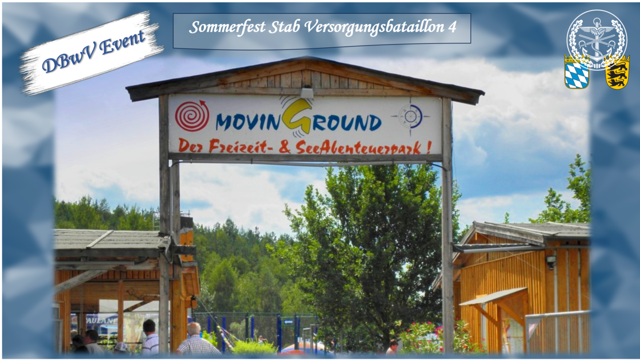 Mit seiner Kampagne „DBwV Event“ unterstützte der BundeswehrVerband das Sommerfest vom Stab VersBtl 4 im MovinGround-Freizeitpark. Collage: IK