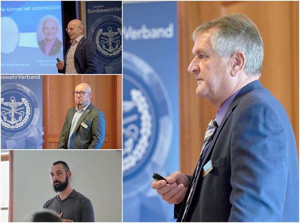 Boten ihre Dienste für die Mitglieder der Kameradschaften an: Jürgen Schreier, Dirk Mayer-Schumann, Matthias Eppner (l.v.o.) und Bernhard Hauber vom Landesverband. Foto: Ingo Kaminsky
