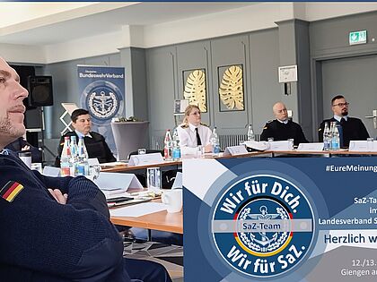 Unter dem Motto #WirGestaltenUnserMorgenAb2026 berieten Ansprechpartner SaZ und interessierte Soldaten über die Zukunft der Statusgruppe SaZ zu beraten. Foto: Jürgen Schreier