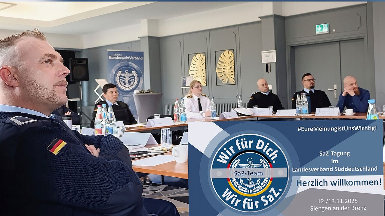 Unter dem Motto #WirGestaltenUnserMorgenAb2026 berieten Ansprechpartner SaZ und interessierte Soldaten über die Zukunft der Statusgruppe SaZ zu beraten. Foto: Jürgen Schreier