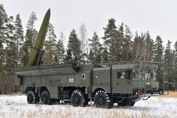 Russland hat Mittelstrecken-Raketensysteme vom Typ Iskander auch in der Enklave Kaliningrad stationiert. Foto: picture alliance/dpa/Sputnik/Konstantin Morozov