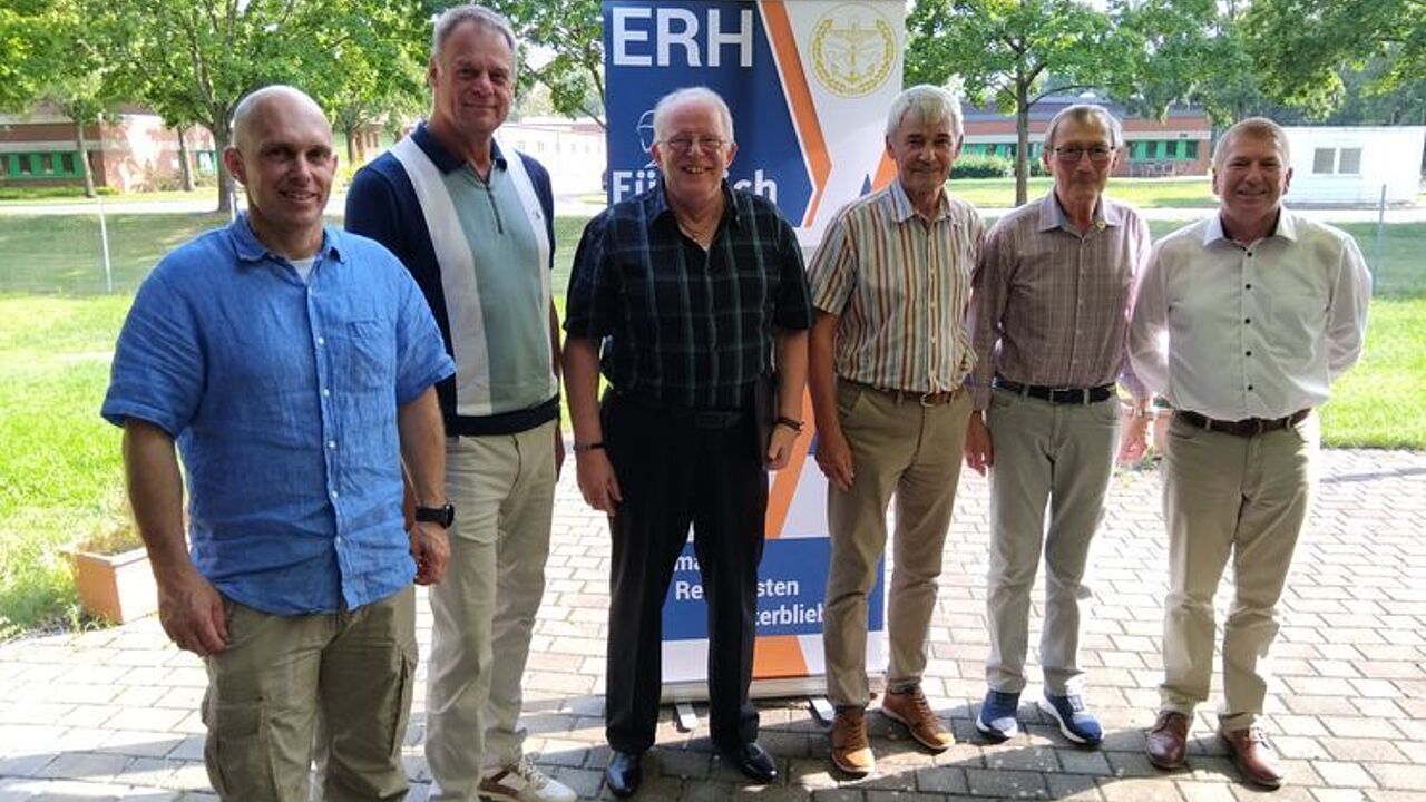 Martin Koch (von links), Michael Podzus, Andreas Sobotta, Ortwin Timm, Hergen Hennings und Gerd Dombrowski. Foto: DBwV