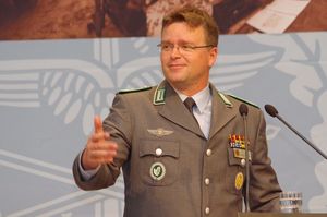 Der DBwV-Bundesvorsitzende André Wüstner bei seiner emotionalen Rede Foto: DBwV/Henning