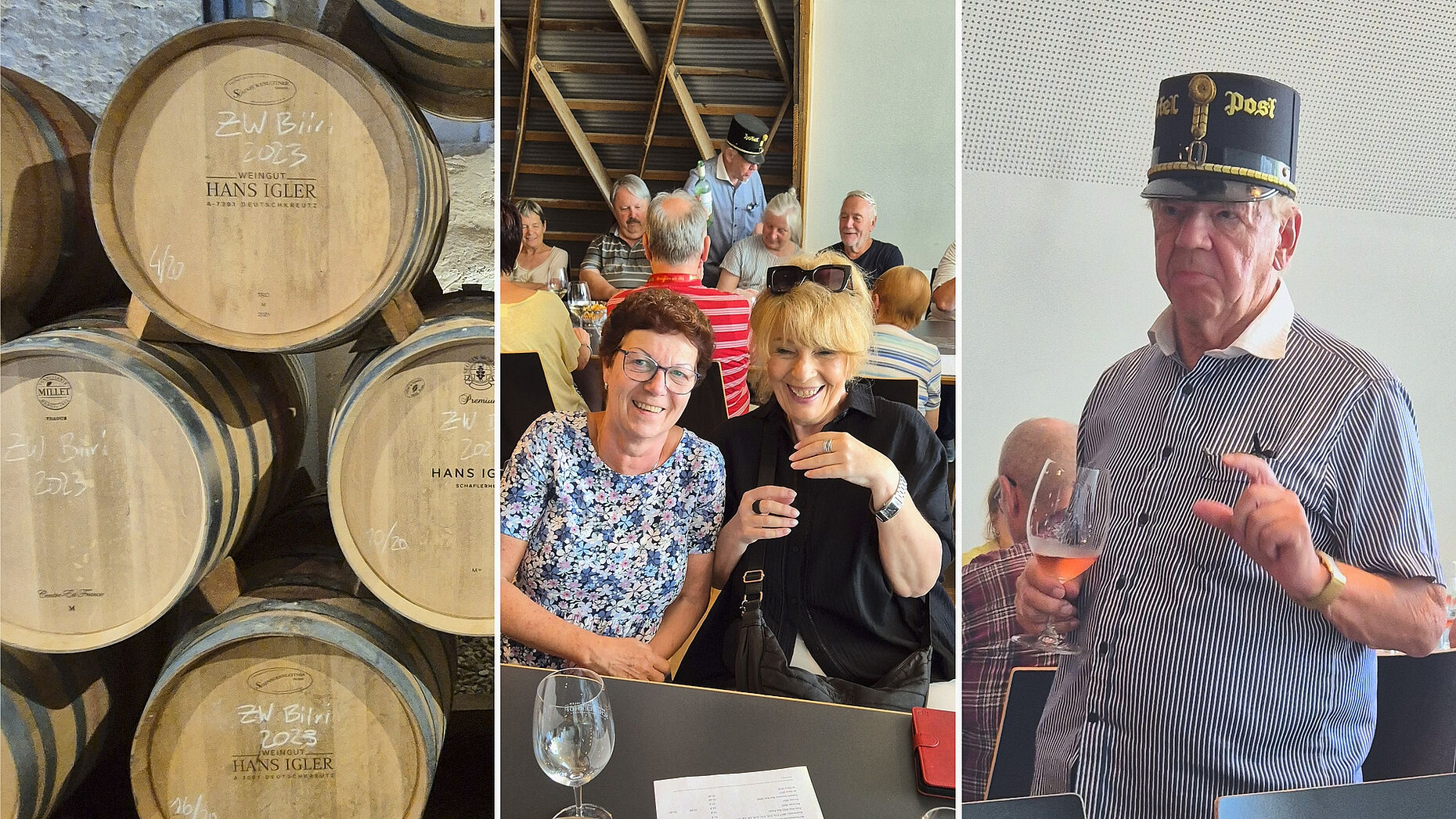 Regionale Spitzenweine, fachkundige Erläuterungen und gesellige Gespräche machten die Weinverkostung im Weingut Hans Igler zu einem besonderen Erlebnis. Foto: Roland Stengl