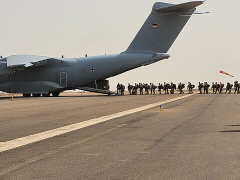 Mit Transportflugzeugen vom Typ Airbus A400M haben die letzten Soldatinnen und Soldaten Gao verlassen. Foto: X/@Bw_Einsatz