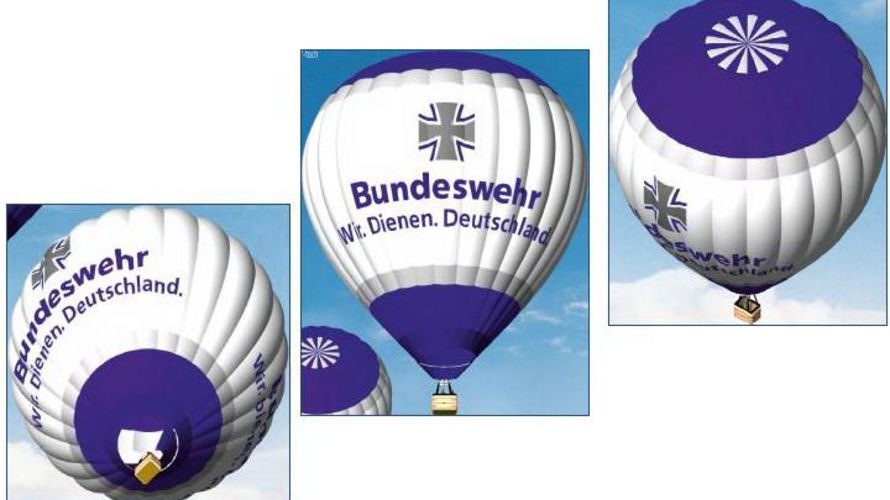 Noch ist es nur eine Visualisierung: So könnte der neue Heißluftballon der Bundeswehr aussehen