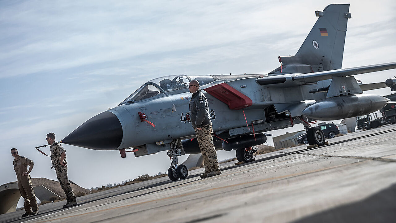 Ein Tornado-Aufklärungsjet auf der jordanischen Basis Al-Asrak.