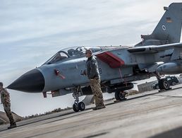 Ein Tornado-Aufklärungsjet auf der jordanischen Basis Al-Asrak.