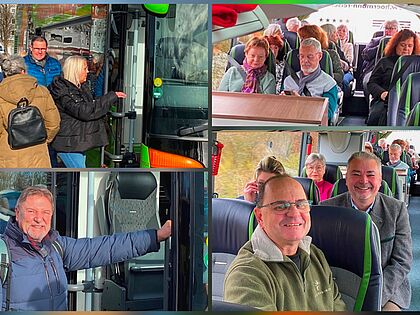 Die Kameradschaft ERH Augsburg starteten mit einem Doppeldeckerbus zu ihrem traditionellen Ausflug in der Vorweihnachtszeit zum Weihnachtsmarkt auf Gut Wolfgangshof in Zirndorf. Foto: Michael Lipp