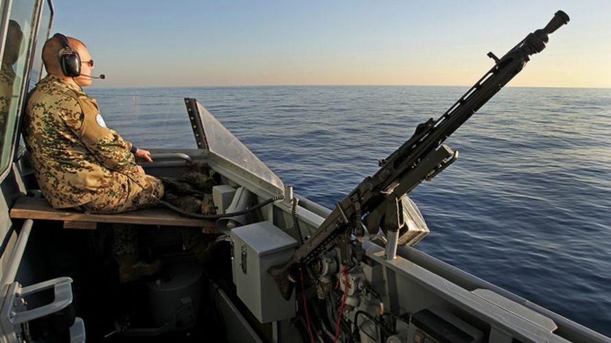 Auch der Einsatz zur Überwachung der libanesischen Küste geht weiter, hier ein Bild von 2012 Foto: Bundeswehr/Sebastian Wilke