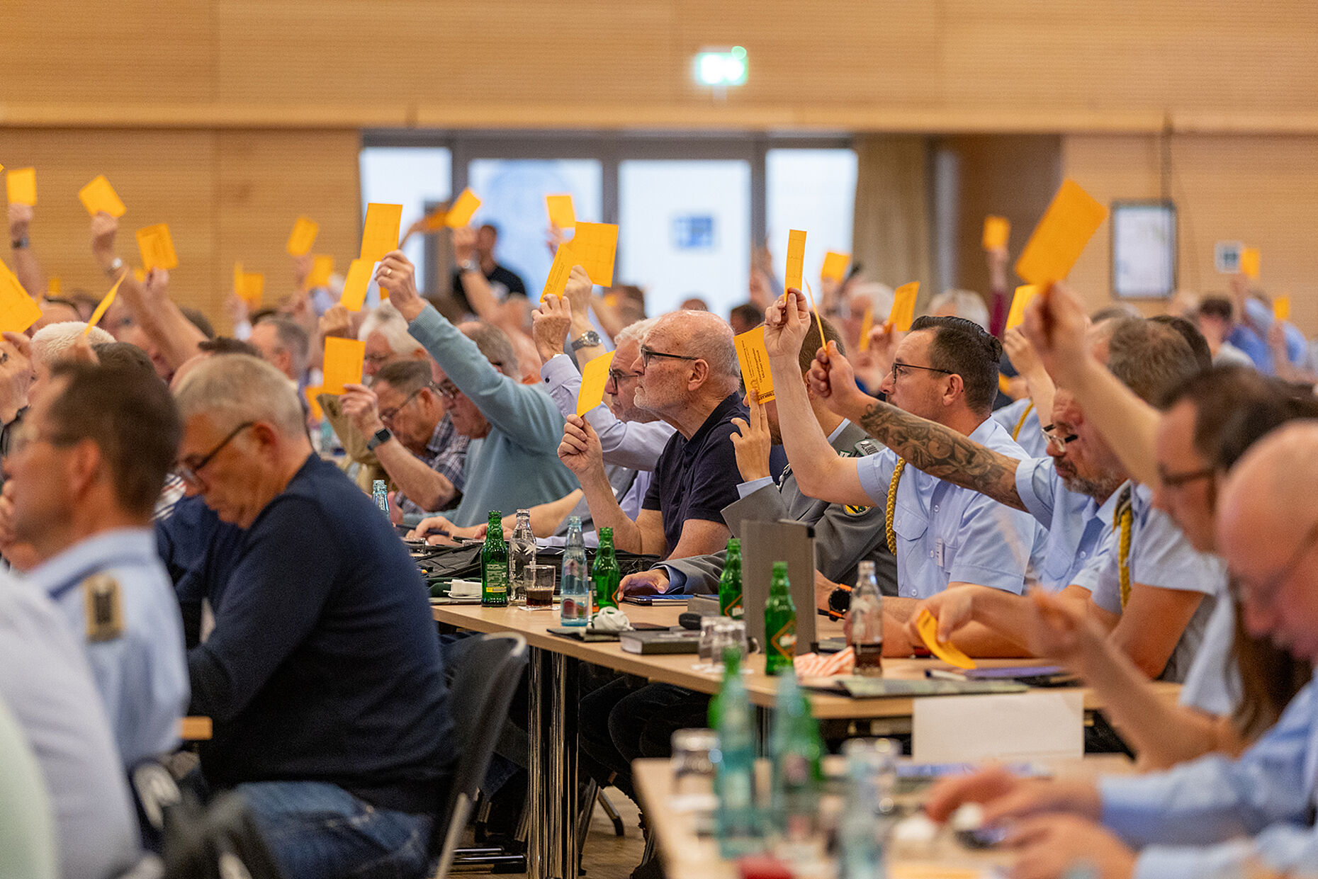 Die erste Landesversammlung des Jahres: Im hessischen Willingen beraten die Delegierten des Landesverbands West mehr als 400 Anträge aus den Kameradschaften. Foto: DBwV/Sarina Flachsmeier