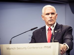 US-Vizepräsident Mike Pence pries die Erfolge seines Chefs. Foto: MSC/Kuhlmann