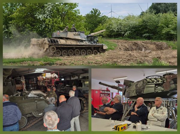 Als ehemalige Soldaten interessierten sich die Mitglieder für die Geschichte des Panzerbaus. Fotos: Hptm a.D. Roland Stengl
