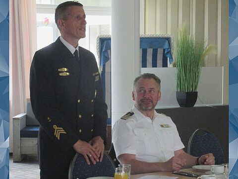 Rene Sirock und der Gastreferent Marco Thiele. Foto: DBwV