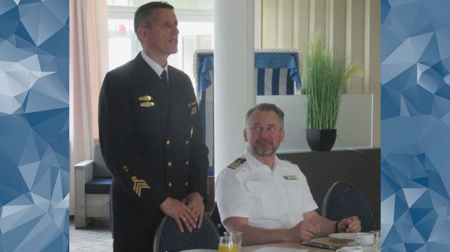 Rene Sirock und der Gastreferent Marco Thiele. Foto: DBwV