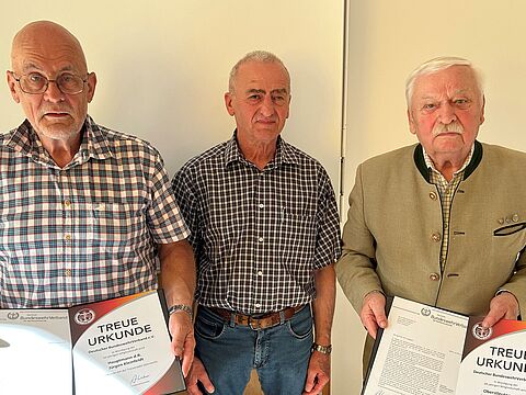 Jürgen Kleinfeldt, Holger Kemter und Hans Jürgen Goldbach. Foto: DBwV