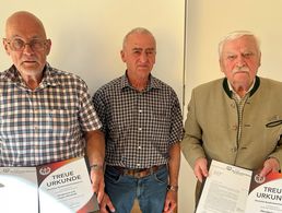 Jürgen Kleinfeldt, Holger Kemter und Hans Jürgen Goldbach. Foto: DBwV