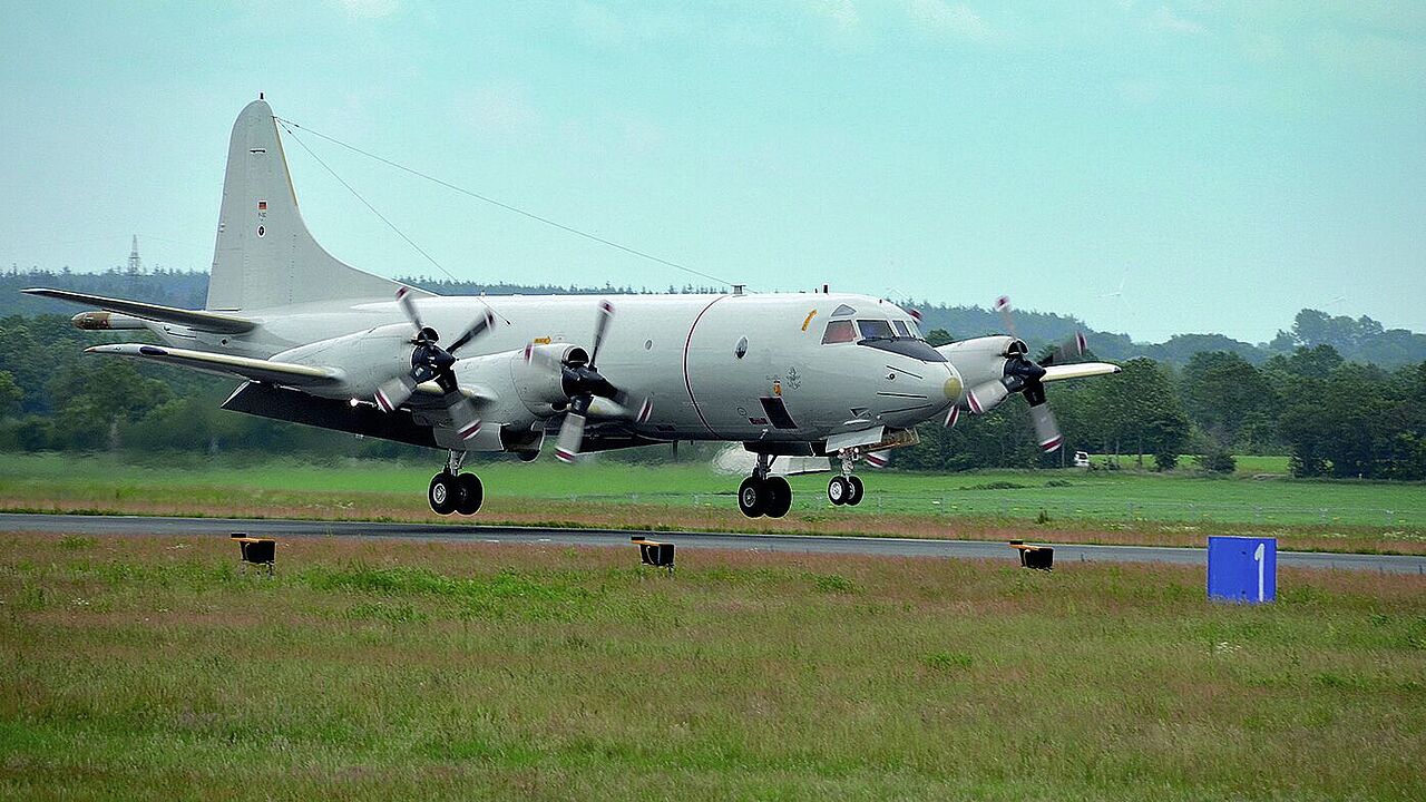 P-3C „Orion“ beim Landeanflug in Nordholz. Foto: Olga Ernst