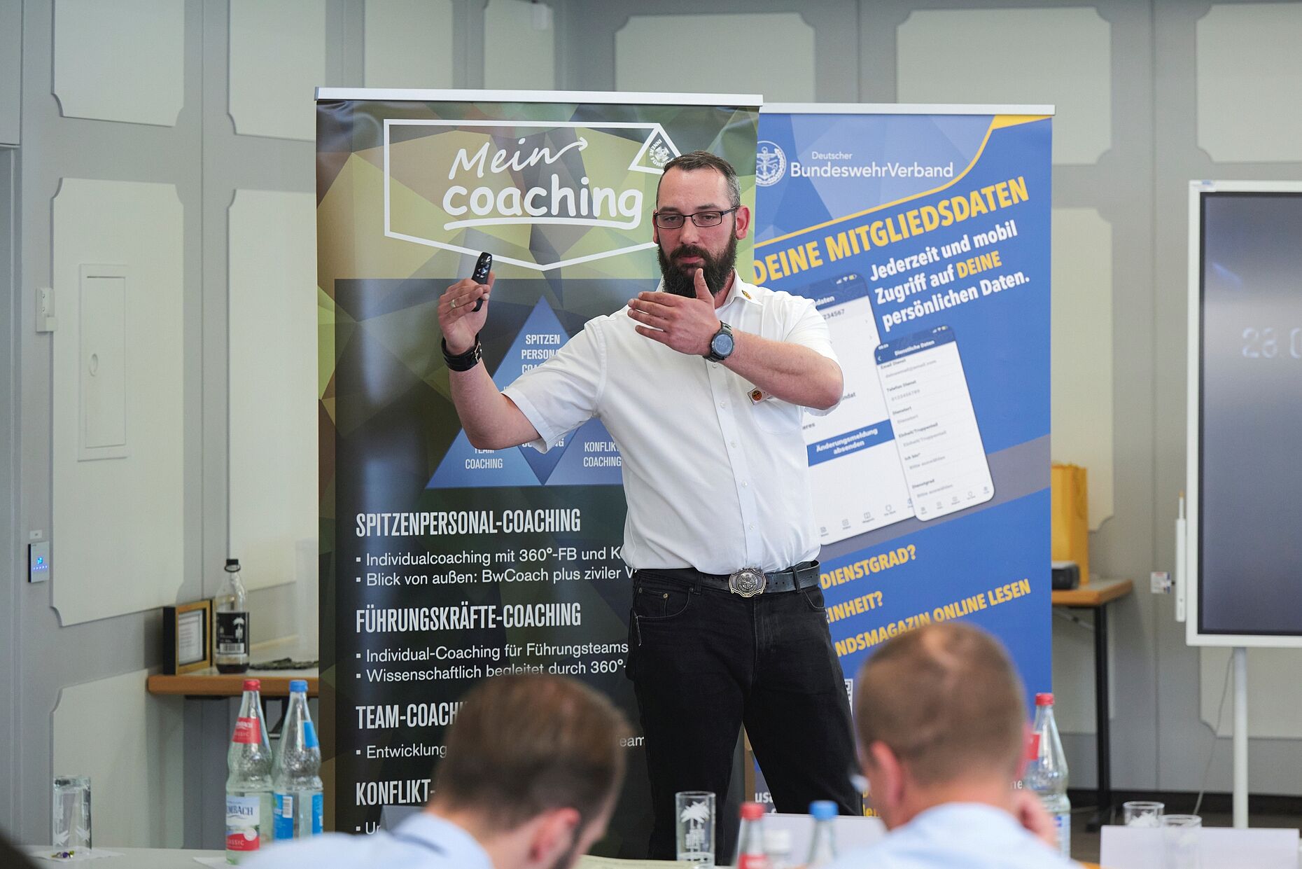 Matthias Eppner stellte konkrete Unterstützungsangebote des DBwV vor. Foto: Ingo Kaminsky