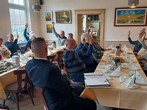 Die Mitglieder der sKERH Lübz bei der Wahl des Vorstandes. Foto: Wolfgang Höhne