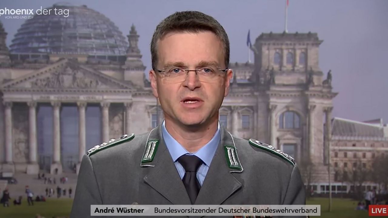 Oberst André Wüstner im Interview beim TV-Sender Phoenix. Foto: Screenshot
