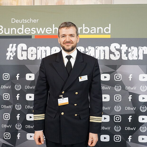 Kapitänleutnant Patrick Arnold. Foto: DBwV/Eva Krämer