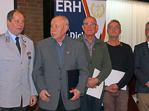 v.l: Gebauer, Bandorf Bott, Hennecke und Priesemann. Foto: DBwV/LV Nord