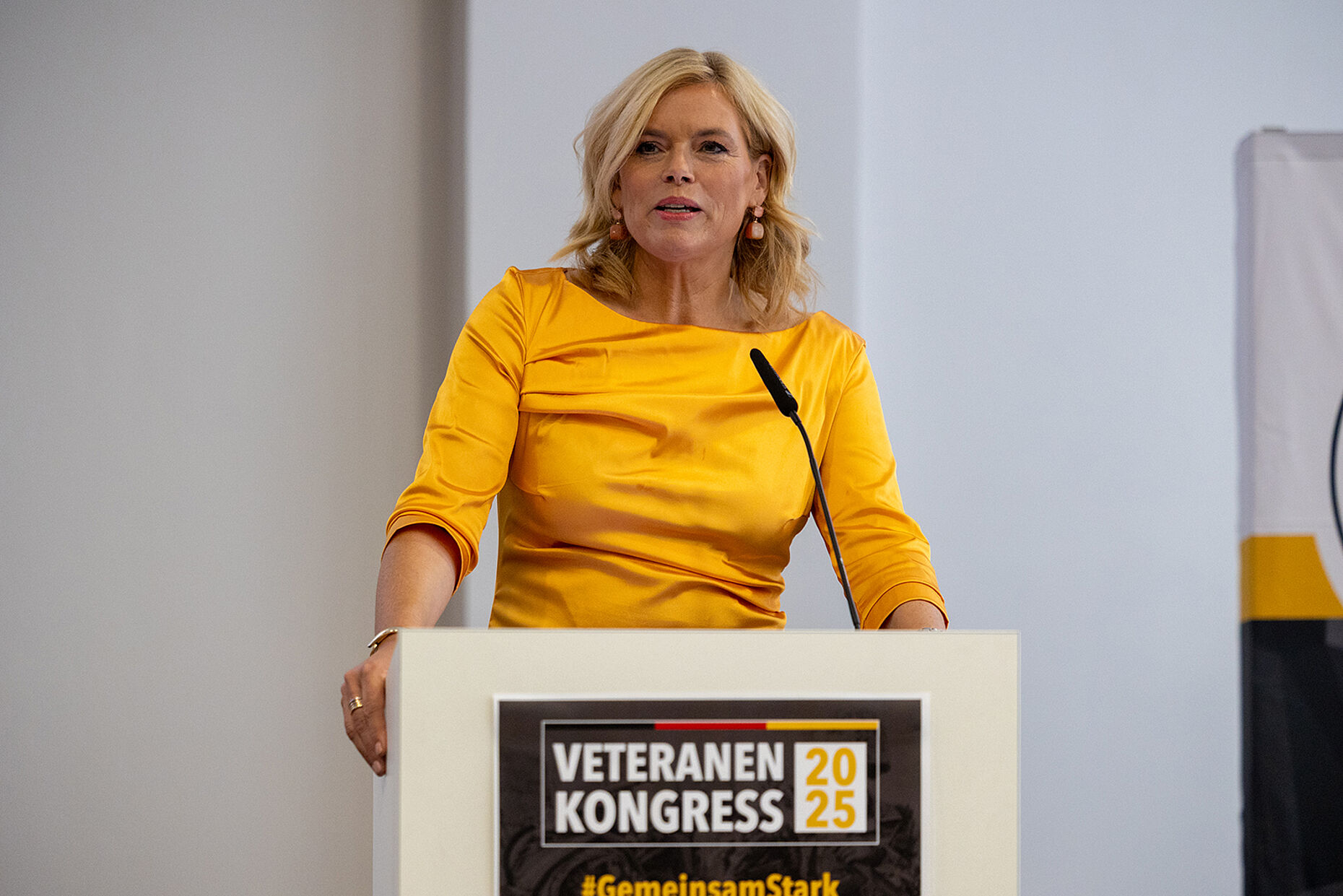 Bundestagspräsidentin Julia Klöckner, Schirmherrin des Veteranenkongresses. Foto: DBwV/Yann Bombeke
