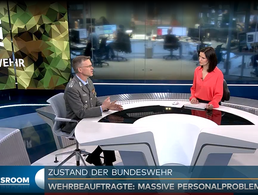 Auch bei WELT TV bezog der Bundesvorsitzende, Oberst André Wüstner, Stellung und forderte angesichts der weltpolitischen Lage einen Ruck ein, der durch Deutschland geht. Foto: Screenshot