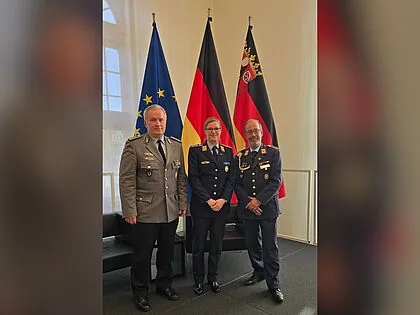 Auch der Landesverband West war beim Bundeswehrempfang in der Staatskanzlei in Mainz vertreten. Foto: DBwV