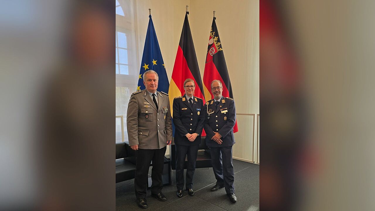 Auch der Landesverband West war beim Bundeswehrempfang in der Staatskanzlei in Mainz vertreten. Foto: DBwV