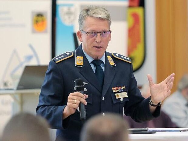 Hauptmann Andreas Steinmetz, stellvertretender Bundesvorsitzender. Foto: ZInFü/Schönbrodt