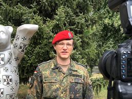 Robbin Schacht, Referent für Sicherheitspolitik beim DBwV, berichtet über seine Erfahrungen als Reservist. Foto: Bundeswehr