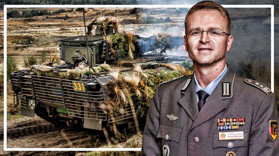 Ein Schützenpanzer Puma bei einer Übung im Gefecht: Das neue Waffensystem des Heeres kann nur schleppend den 50 Jahre alten Marder ersetzen. Für  Oberst André Wüstner, Bundesvorsitzender, sind die kritischen Aussagen von Generalleutnant Alfons Mais, Inspekteur des Heeres, Anlass, erneut auf die mangelhafte Einsatzbereitschaft der Truppe hinzuweisen. Foto:Bundeswehr/Philipp Neumann