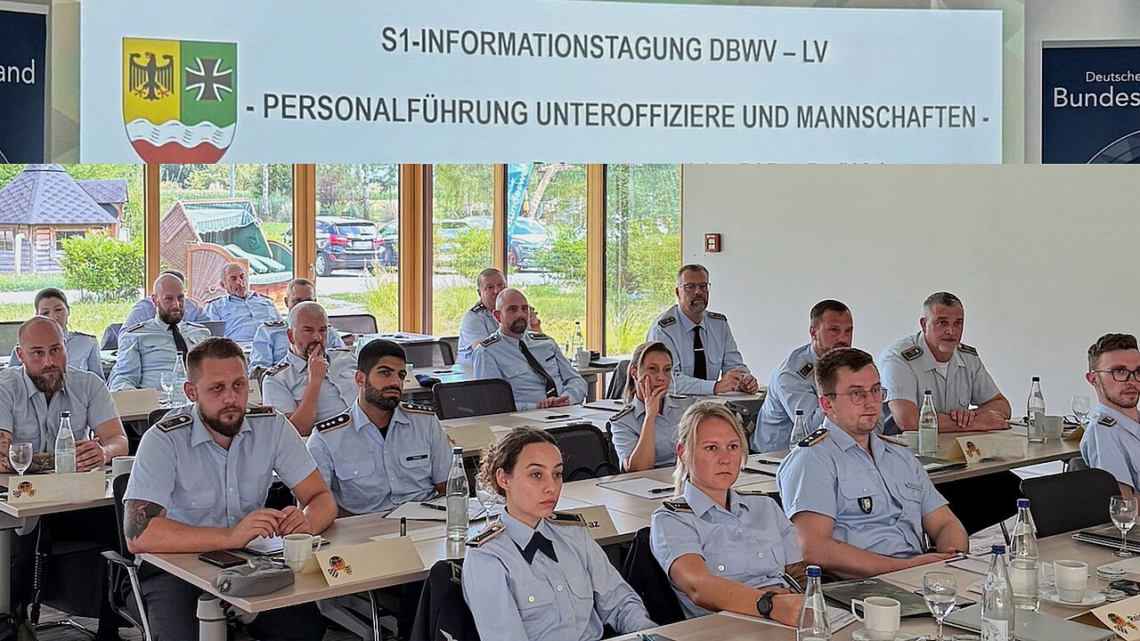 Tagungsleiter Major Daniel Brunner stellte bei der S1-Tagung die Zukunft der Bundeswehr in den Mittelpunkt. Foto: db