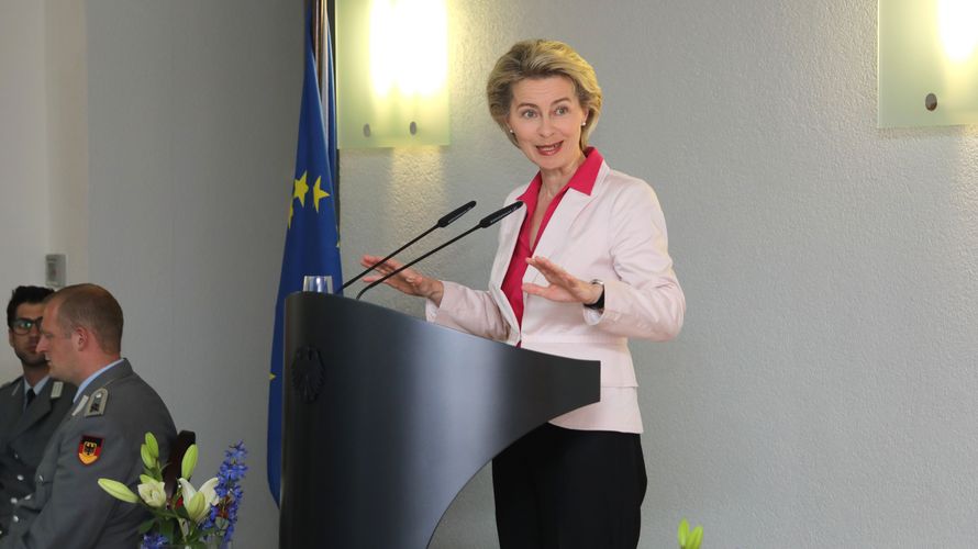 Verteidigungsministerin Ursula von der Leyen betonte in ihrer Rede die Wichtigkeit des GVPA 