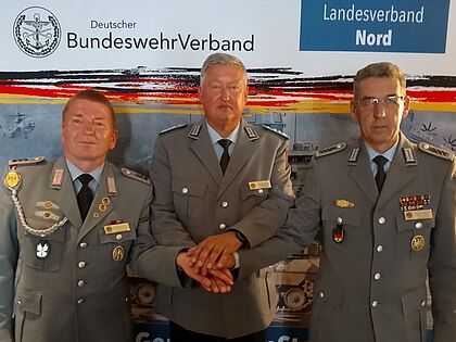Wechsel im Vorstand: Gerd Dombrowski, Thomas Behr und Oliver Sekuli. Foto: DBwV