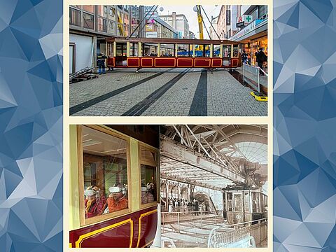 Über dreidimensionale Brillen wurden den Teilnehmenden das Gefühl einer historischen Schwebebahnfahrt vermittelt. Foto: KERH Düsseldorf Bergisches Lan