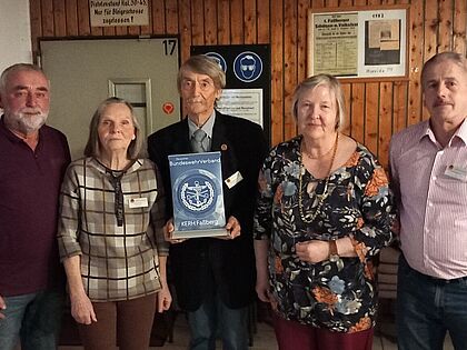 Hans Landau, Christa Ehlert, Reinhard Wiedau, Renate Wiedau und Harald Zimmer. Foto: DBwV