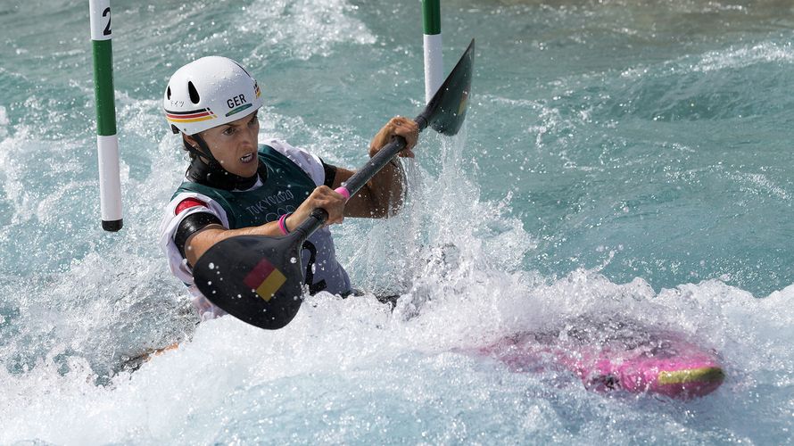 Entschlossen zum Sieg: Oberfeldwebel Ricarda Funk holte in Tokio das erste Gold für Deutschland. Foto: picture alliance/ASSOCIATED PRESS | Kirsty Wigglesworth