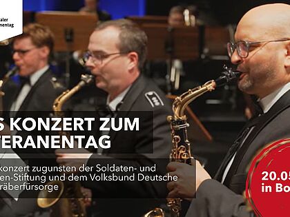 Das Konzert zum Veteranentag findet am 20. Mai 2026 im Anneliese Brost Musikforum Ruhr in Bochum statt. Alle Einnahmen kommen der Soldaten- und Veteranen-Stiftung sowie dem Volksbund Deutsche Kriegsgräberfürsorge zugute. Foto: Screenshot/DBwV