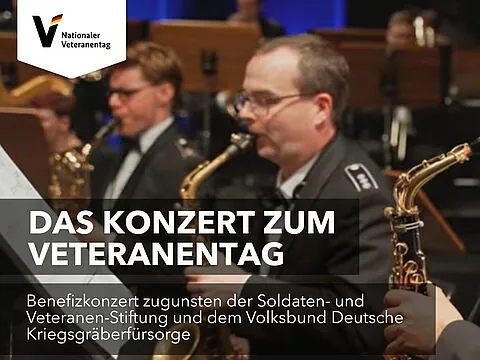 Das Konzert zum Veteranentag findet am 20. Mai 2026 im Anneliese Brost Musikforum Ruhr in Bochum statt. Alle Einnahmen kommen der Soldaten- und Veteranen-Stiftung sowie dem Volksbund Deutsche Kriegsgräberfürsorge zugute. Foto: Screenshot/DBwV