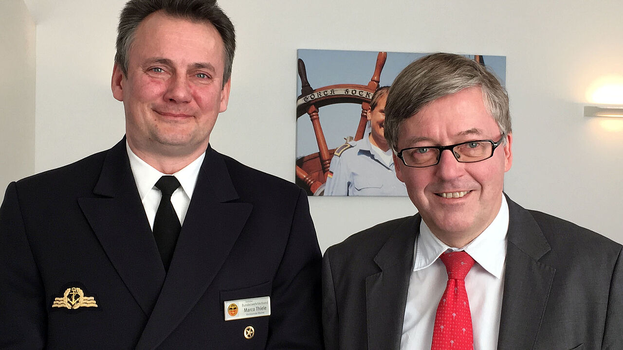 Marco Thiele (l.) und Hans-Peter Bartels (r.). Foto: DBwV