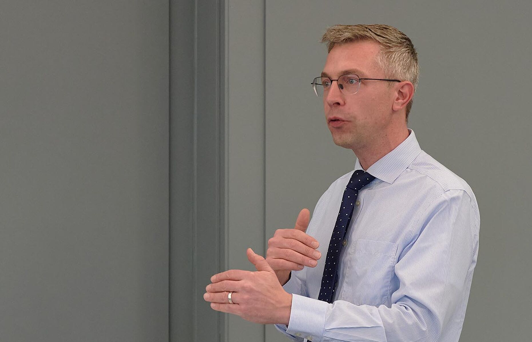 Über Gründe für die Erstellung einer neuen WDO informierte der Justitiar Christian Sieh. Foto: DBwV/Kaminsky