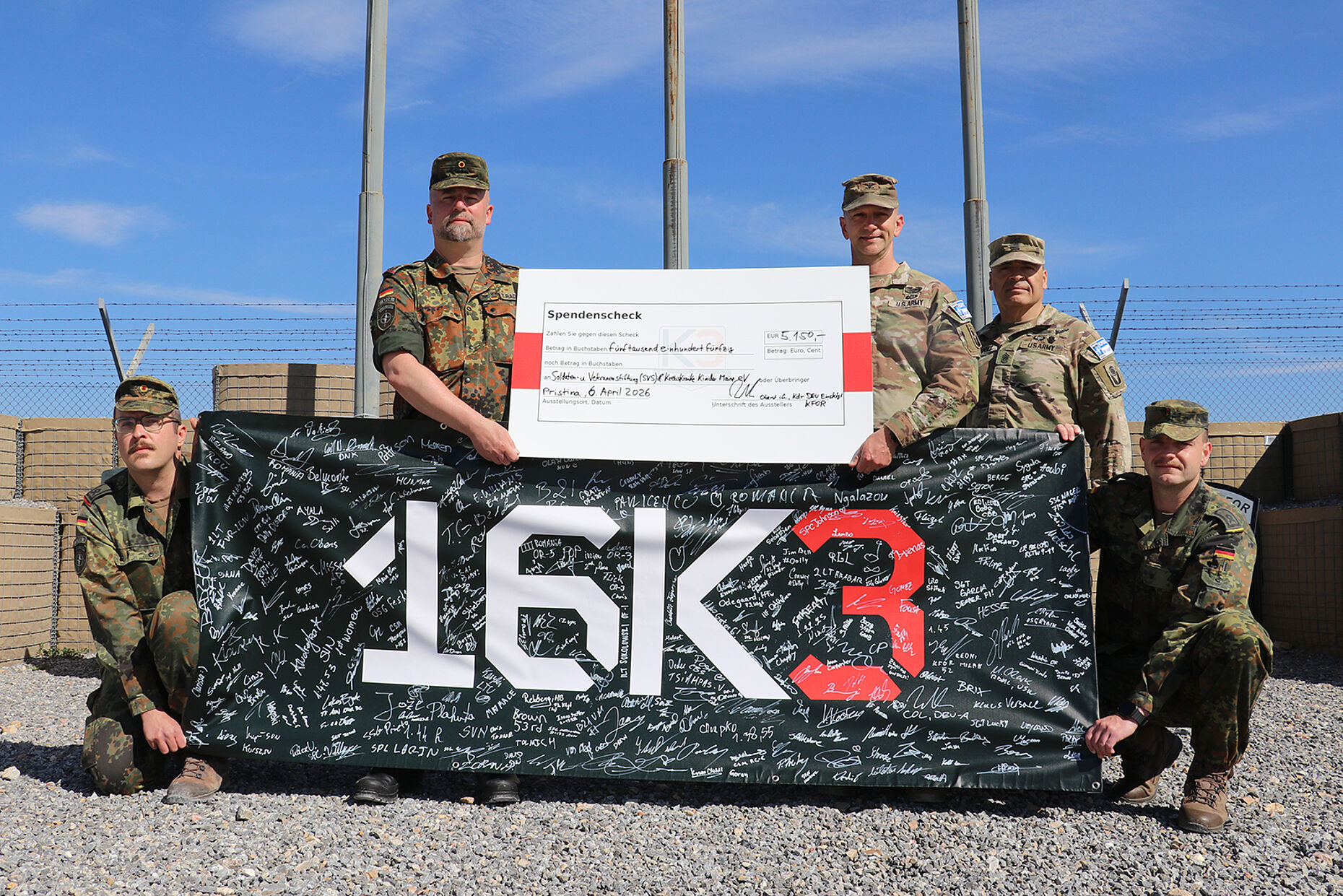 Durch den Marsch kam ein Erlös von über 5000 Euro für den guten Zweck zusammen. Foto: Bundeswehr