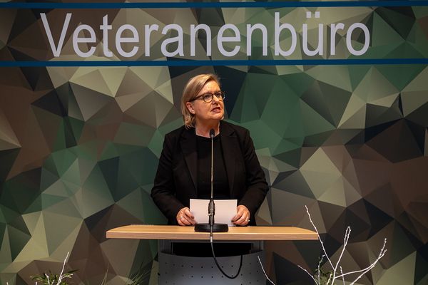 Die Wehrbeauftragte Eva Högl hielt ein Grußwort. Foto: DBwV/Yann Bombeke