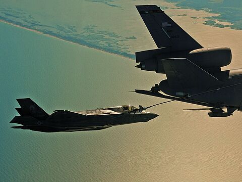 Selbstverständlich kann die F-35A auch in der Luft betankt werden. Foto: Lockheed Martin