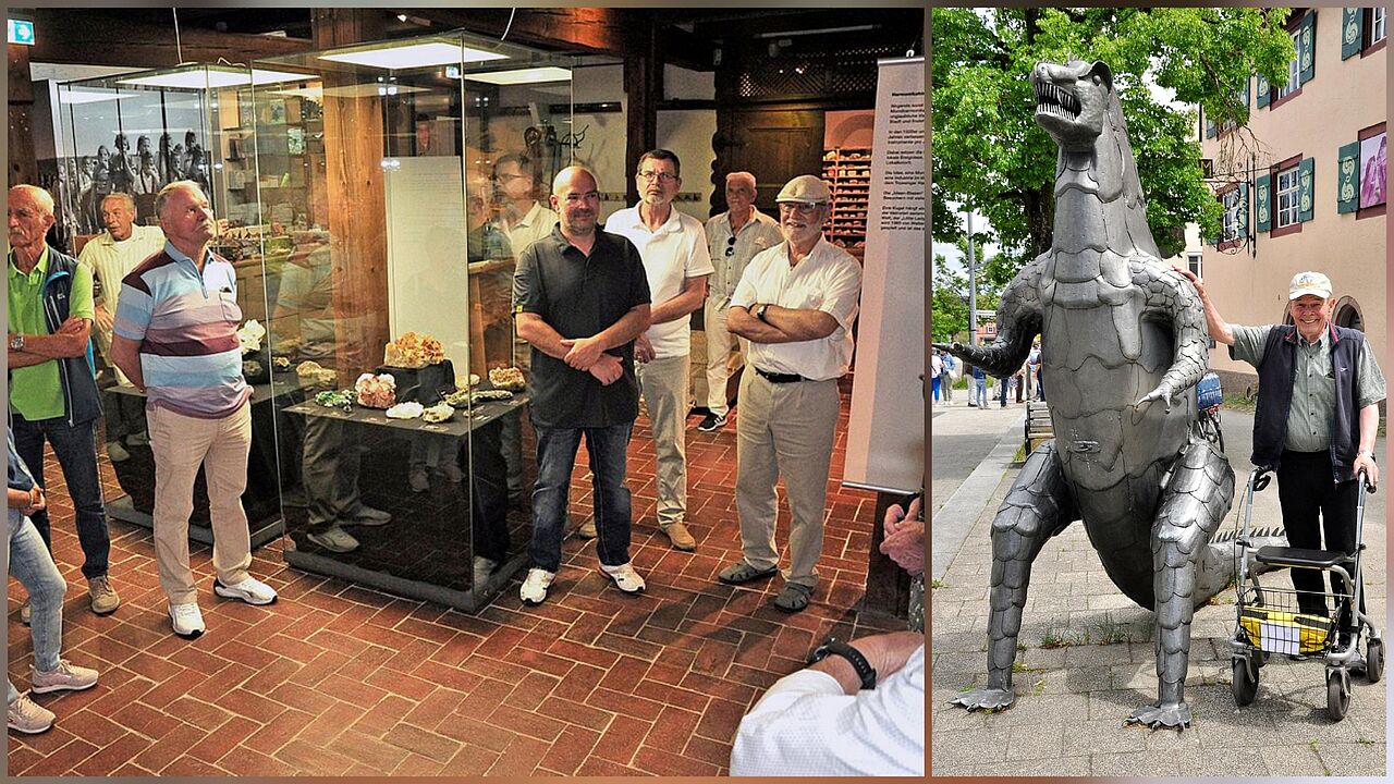 Unter dem Motto „Veteranen treffen auf Dinosaurier“ lud die KERH Tuttlingen zu einem gemeinsamen Ausflug nach Trossingen ins Museum „Auberlehaus“ ein. Foto: Jochen Schmid